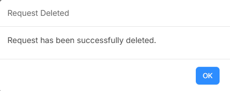 Request deleted confirmation 